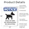 Signmission Dogs In Yard No Trespassing OSHA Notice Sign, Aluminum, 12in W x 18in L, 2PK OS-2PACK-NS-A-1218-V-11441 - alternate 3